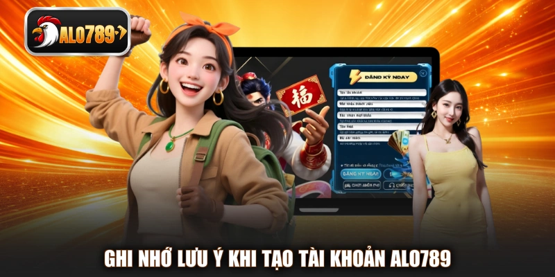Ghi nhớ lưu ý khi tạo tài khoản ALO789